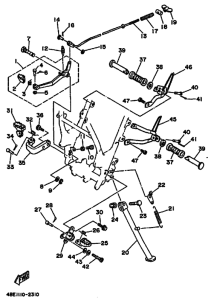 XT225 XT225D Support & repose pied