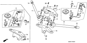 NSR50S Handle pipe / top bridge