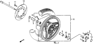 VF1100S Переднее колесо