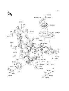 KLX250 Рама ,крепежные детали