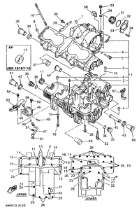 XJ600S Картер двигателя