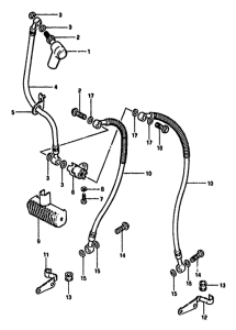 GS550 Передние тормозные трубки
