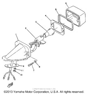 TY250A Задний фонарь