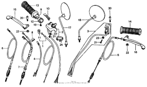 CT70 Handle lever + switch + cable k3