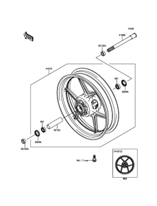 KLE650 Переднее колесо