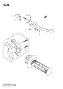 DR-Z400 Рукоятка газа и тормоза