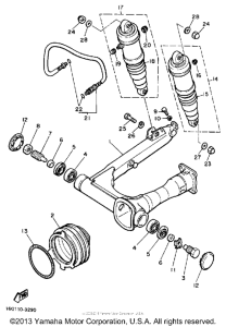XJ650LJ Подвеска задние амортизаторы