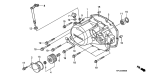 XL125V Крышка картера правая