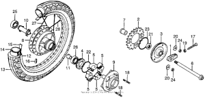 CB550 Переднее колесо