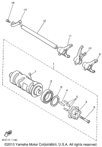 XV1100LC Копирный вал