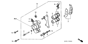 CBR125RS Передний суппорт