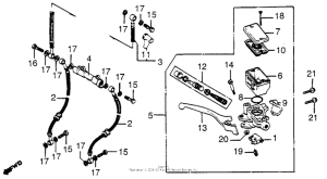 CB650SC Передний главный тормозной цилиндр
