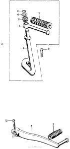 QA50 Change pedal + kick starter arm