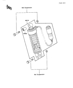 KZ1100 Абсорбер удавный в сборе задний