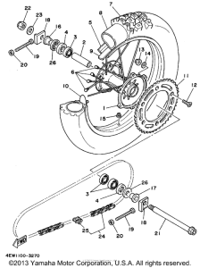 YZ125F1 Переднее колесо