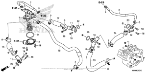 VFR800F Патрубки охлаждения