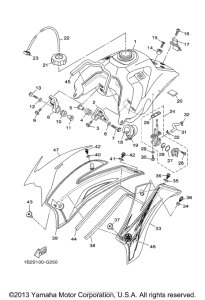 TTR125LX Топливный бак