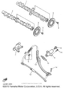 YZF600RGC Цепь механизма газораспределения