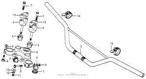 XL175 Handlebar + top bridge