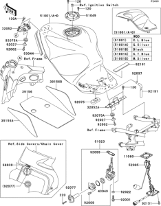ZX1200 Топливный бак