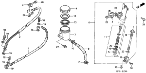 XL1000V Задний тормозной цилиндр