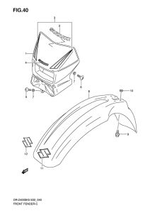 DR-Z400 Переднее крыло