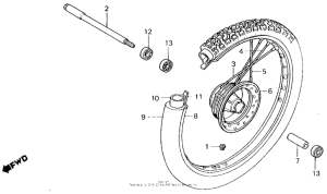 XL250R Переднее колесо
