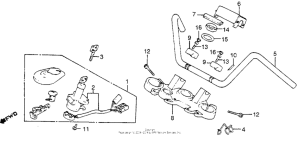 CB550 Handlebar + top bridge + key set