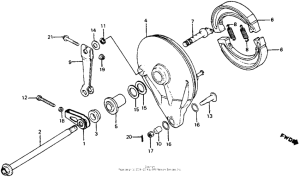 CR125R Rear brake panel 81