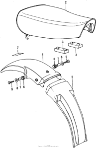 XR75 Seat + rear fender