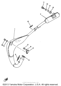YZ125H Выхлопная система