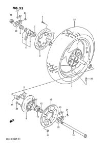 GSX-R1100 Rear wheel complete assy