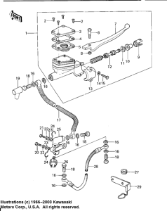 KZ650 Передний тормозной цилиндр