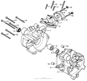 PA50 Crankcase + inlet pipe
