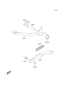 KDX50 Педаль тормоза