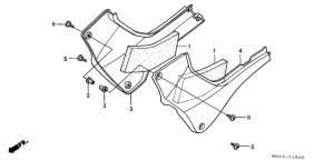 CB600F21 Боковая крышка