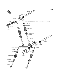 ZX400 Rocker arms / valves