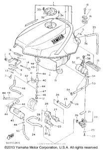 FZR1000D Топливный бак