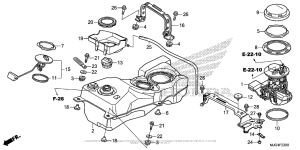 GL1800B Топливный бак