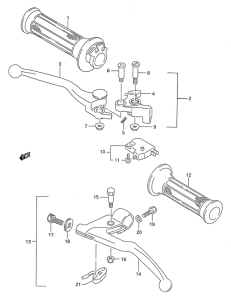 GSX750 Рулевой рычаг