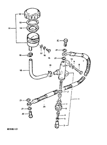 GS550 Задний тормозной цилиндр
