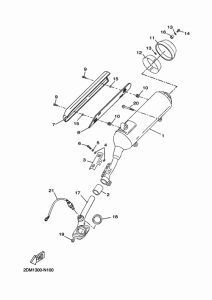 YP125R Выхлопная система