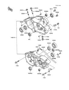 KX100 Картер двигателя