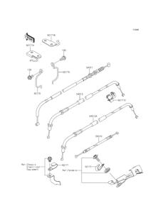 BJ250 Тросы управления