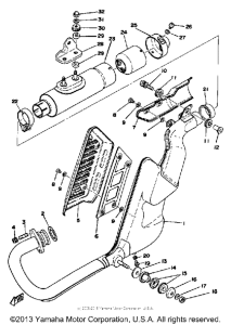 XT500C Выхлопная система