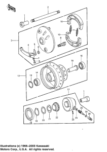 KE250 Front hub / brake