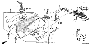 CB1100S (ABS) Fuel tank + fuel pump