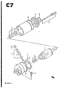 GSX750 Стартерный мотор