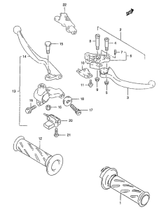 GZ125 Рулевой рычаг