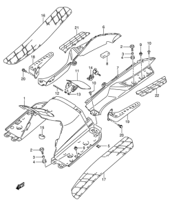 AN250 Щиток облицовочный задний